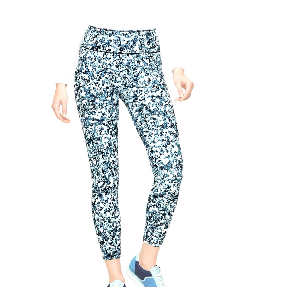 T by Talbots comfort yoga 7/8 active ankle crop high waist zip back pocket